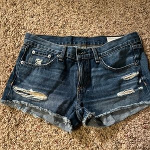 Rag & bone cut off denim shorts